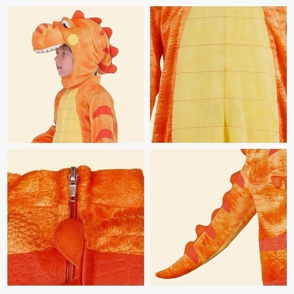 Child Dinosaur Costume, T-Rex Costume Outfit Kids Halloween Dress up Party
